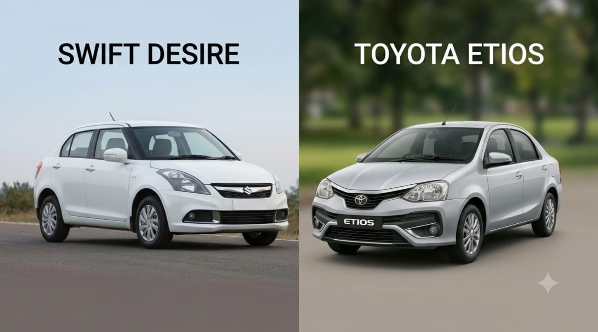 Toyota Etios or Dzire 4+1